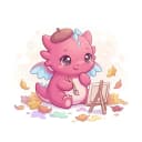 花炎の幻龍（Kindle-Heart Mystic）- 炎 + 地 + 月、自由・神秘的