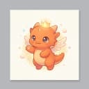 陽炎の鎧龍（Ember-Muse Sentinel）- 炎 + 天 + 月、堅実・指導者